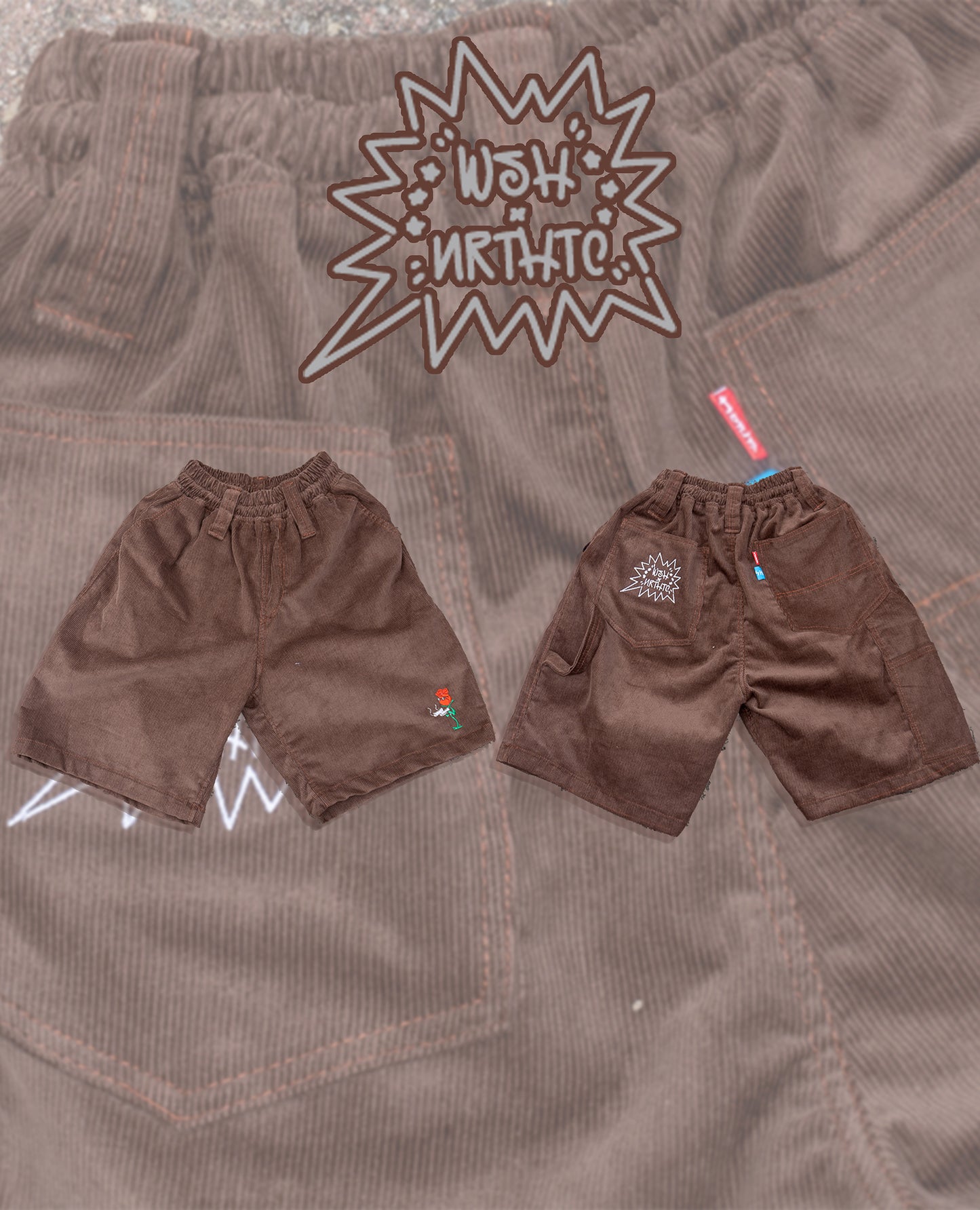 WSH 13 x NARTHATIC - WORK SHORTS - Brown